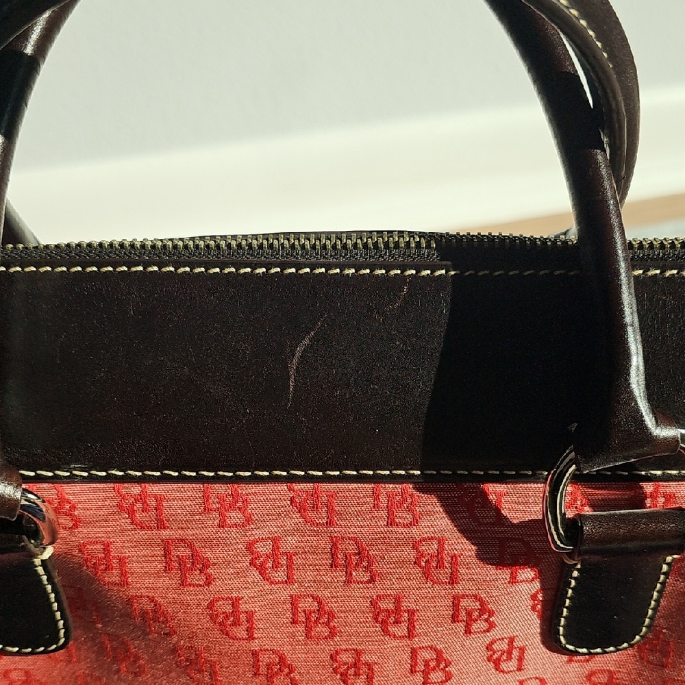 Like New! Vintage Dooney & Burke Red And Brown Satchel Set - Picture 11 of 16